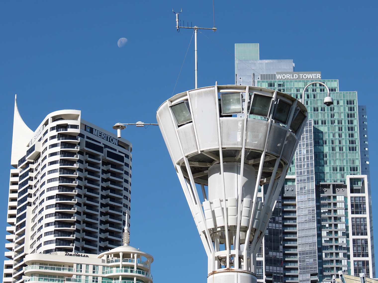 Towers and Moon